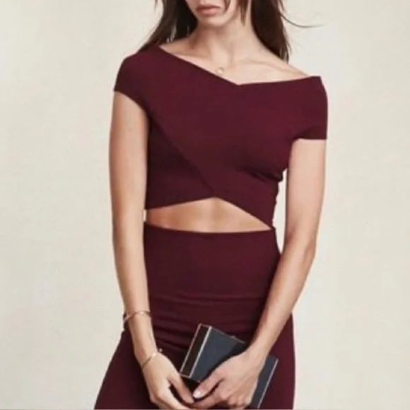 Reformation Olive Cross-Front Crop Top XXS - Picture 5 of 5